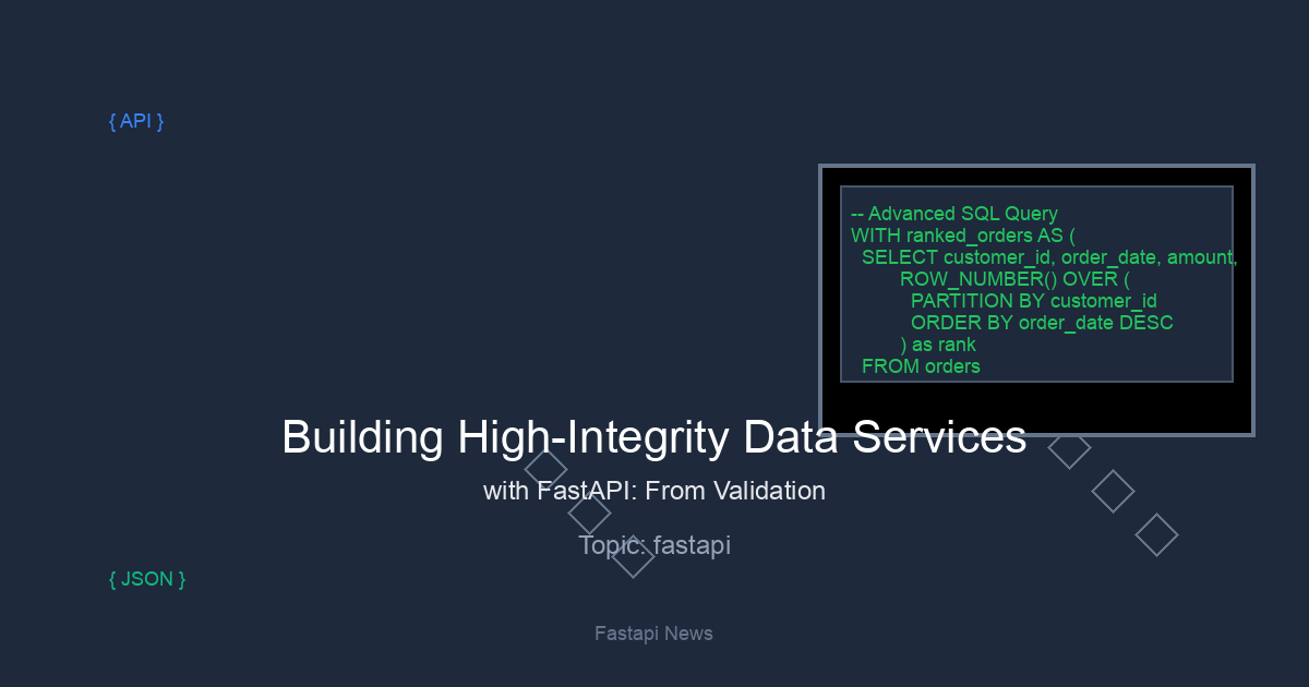 Building High-Integrity Data Services with FastAPI: From Validation to Asynchronous Tasks