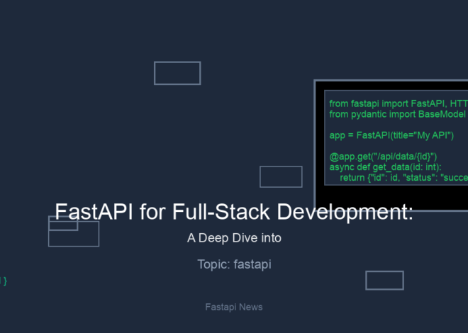 FastAPI for Full-Stack Development: A Deep Dive into Building Modern APIs