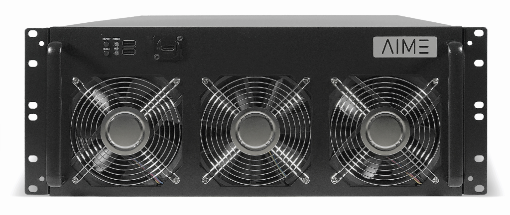 multi-GPU server rack - AIME R500 - 4 GPU Rack Server - | AIME