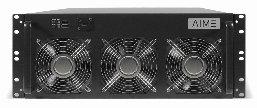 multi-GPU server rack - AIME R500 - 4 GPU Rack Server - | AIME