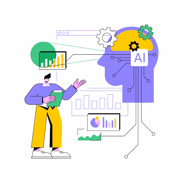 Interactive AI data visualization - Interactive data visualization by ai abstract concept vector ...