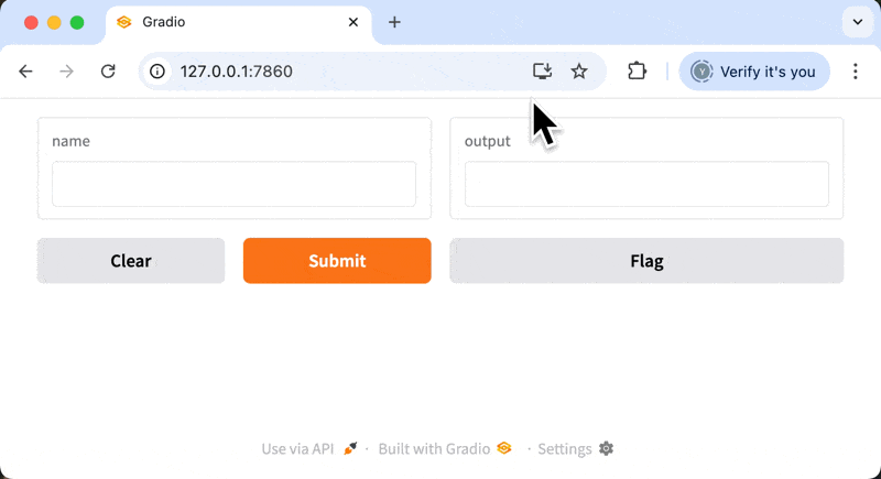 Gradio demo - Sharing Your App