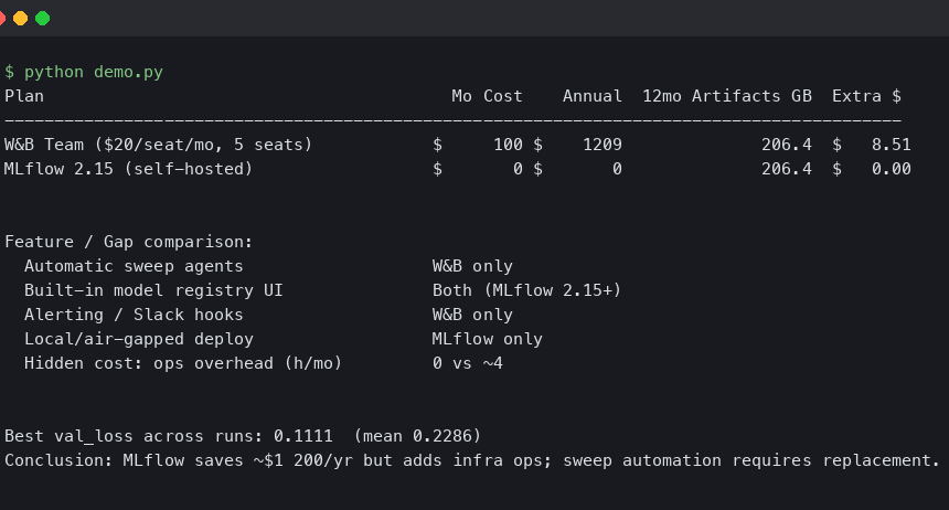 Migrating from W&B to MLflow 2.15: Savings, Gaps, and Hidden Costs